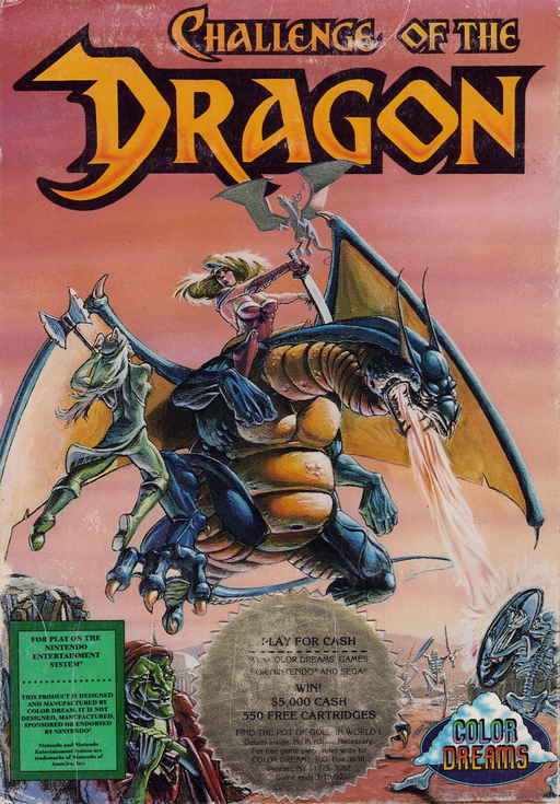Challenge of the Dragon (USA) (Color Dreams) (Unl) box art